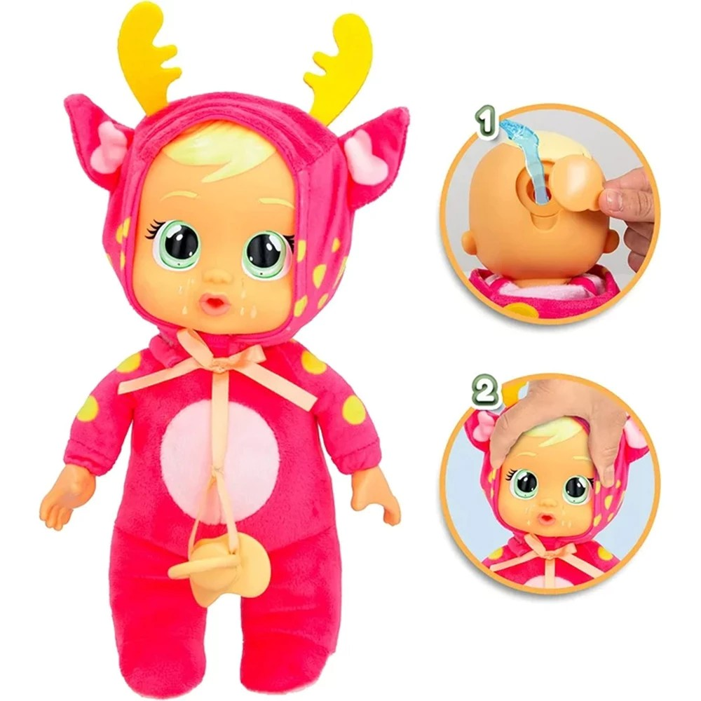 Cry Babies Tiny Cuddles Xmas - Mainan Boneka Bayi Karakter Natal Bisa Nangis
