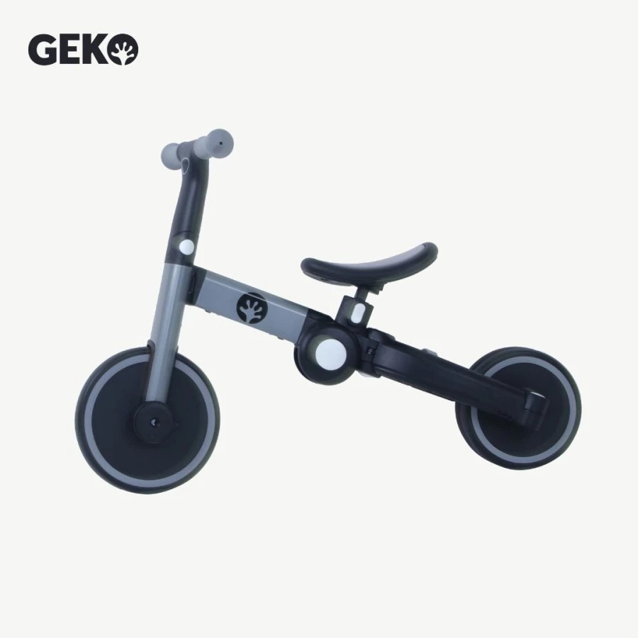 Geko 5in1 Compact Folding Trike Yellow With Stick