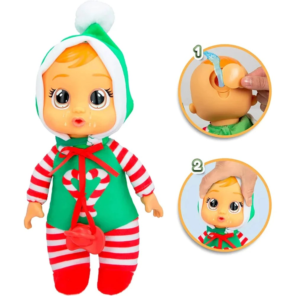 Cry Babies Tiny Cuddles Xmas - Mainan Boneka Bayi Karakter Natal Bisa Nangis
