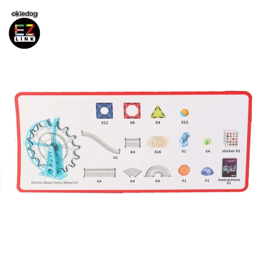 Okiedog Ezlink Magnetic Ferris Wheel 80pcs