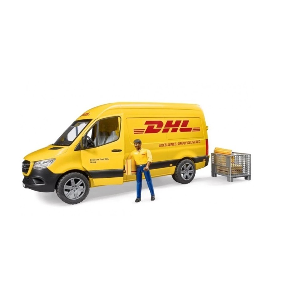 Bruder 2671 MB Sprinter DHL with Driver - Mainan Miniatur Mobil Ekspedisi