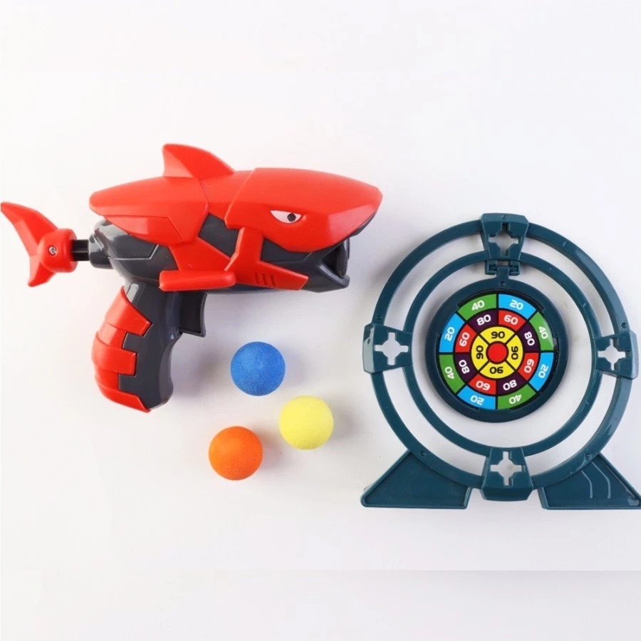 Okiedog Shark Soft Bullet Gun - Mainan Tembakan Anak Karakter Hiu