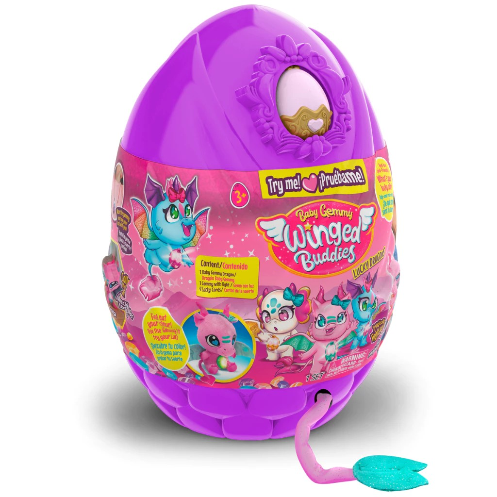 Crackin Eggs Baby Gemmy Winged Buddies Lucky Dragon Magic Egg XL - Mainan Telur Boneka Original