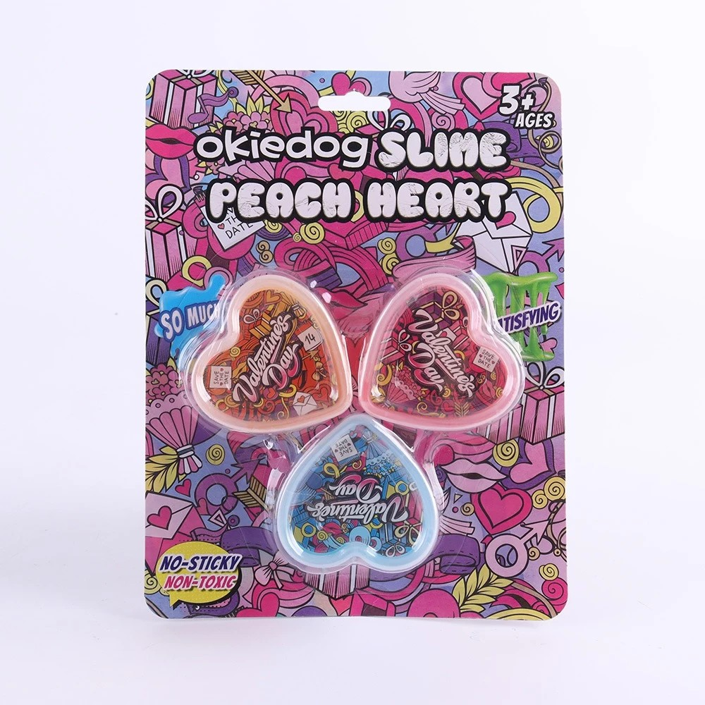 Okiedog Slime Peach Heart Puff Crystal Mud - Mainan Edukasi & Sensorik Anak