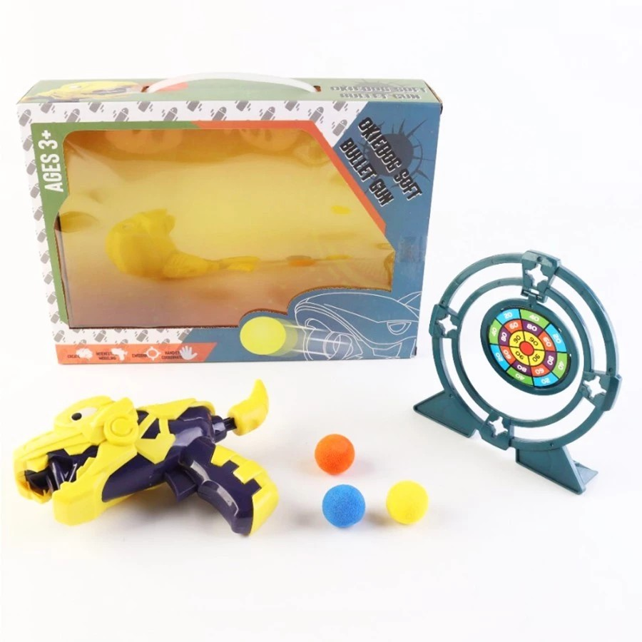 Okiedog Dino Soft Bullet Gun - Mainan Tembakan Anak Karakter Dinosaurus