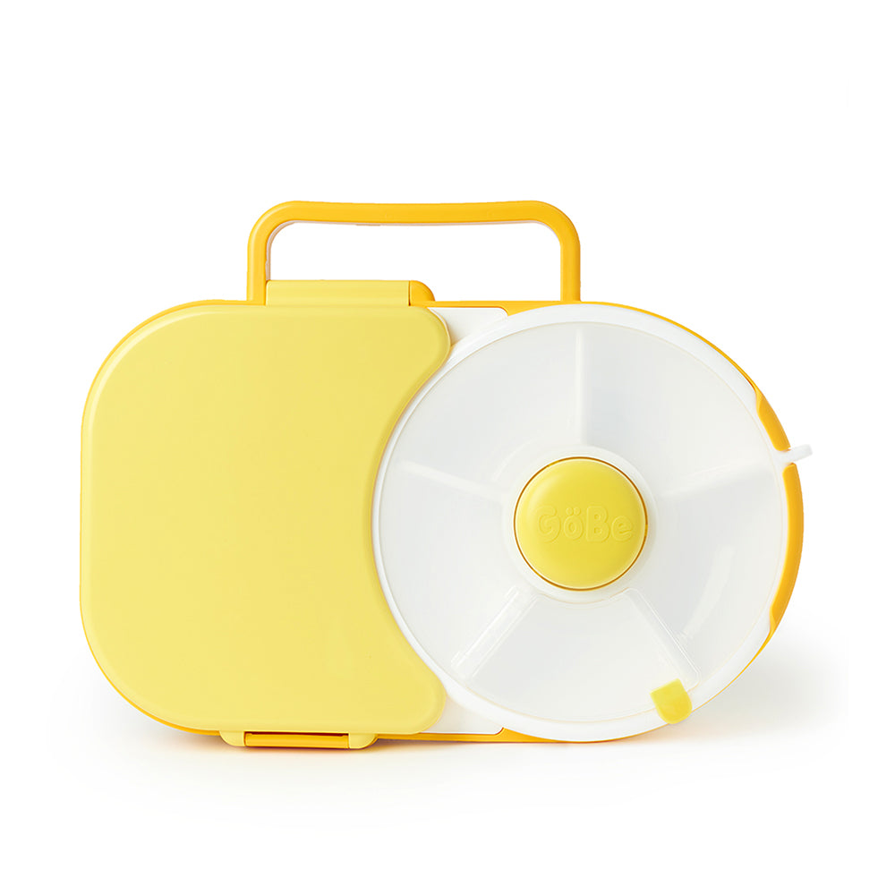 GoBe Kids Lunchbox with Original Snack Spinner - Kotak Bekal Putar - Kotak Camilan Anak - Tempat Camilan Anak Premium