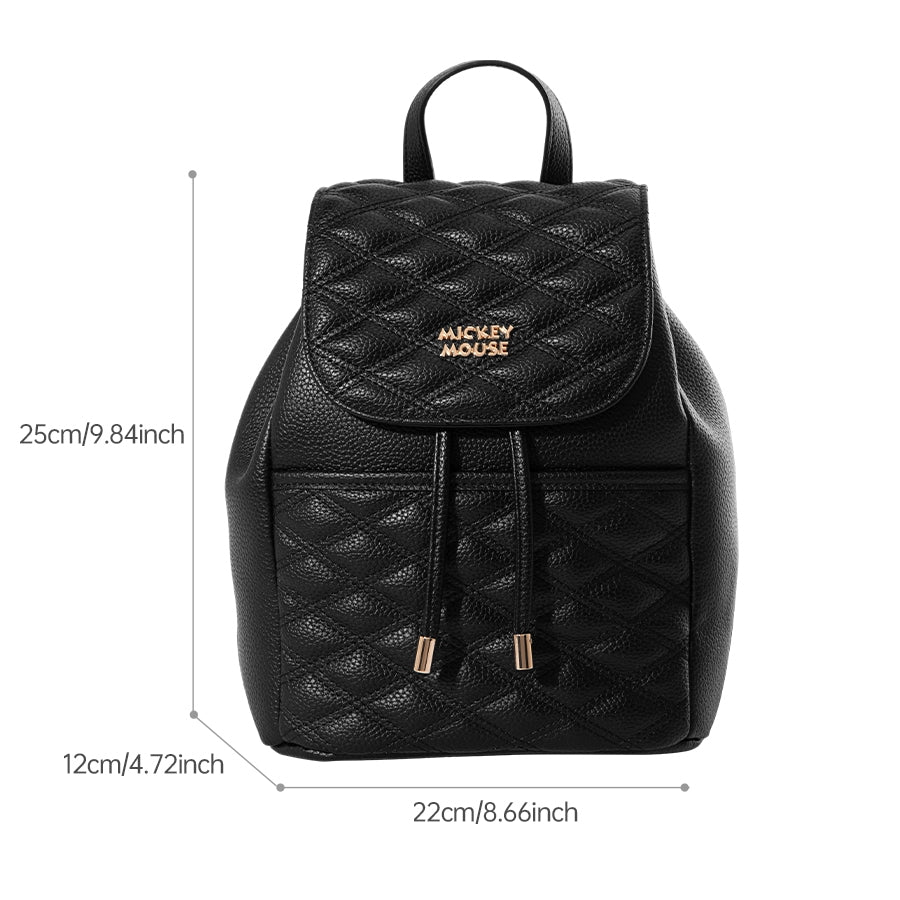 Mesuca Disney Backpac Mickey Black Pattern - Tas Ransel Disney Wanita
