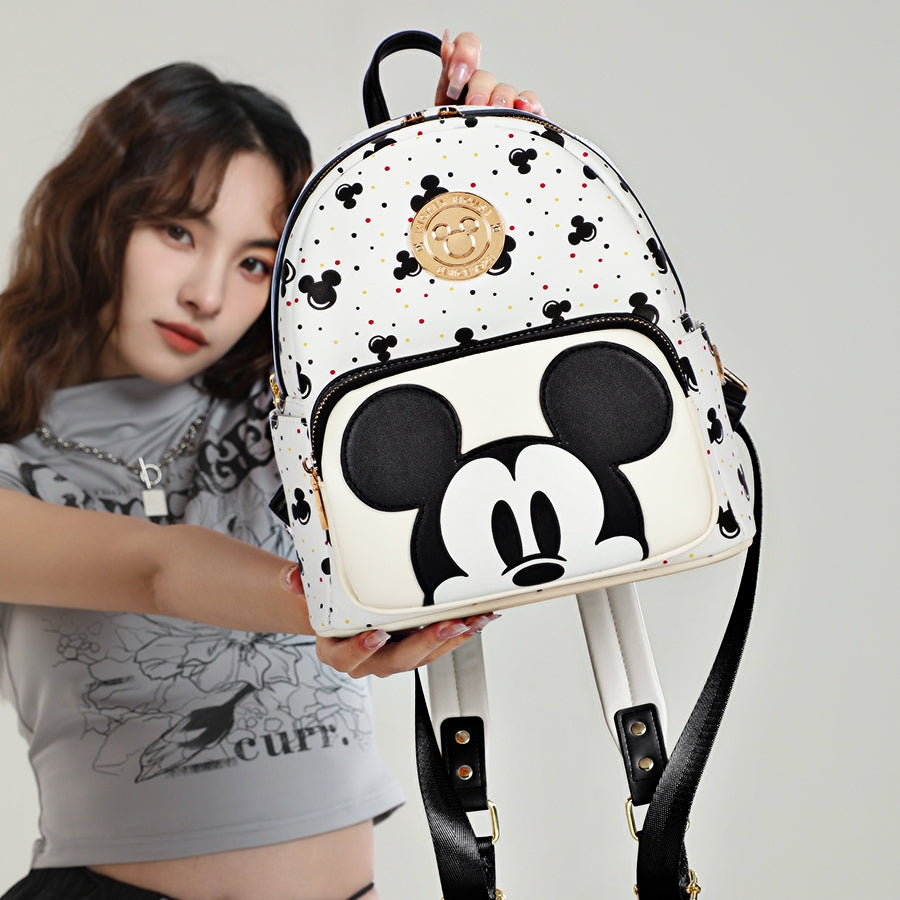 Mesuca Disney Backpack Mickey Black - Tas Ransel Mickey Black White Disney Wanita
