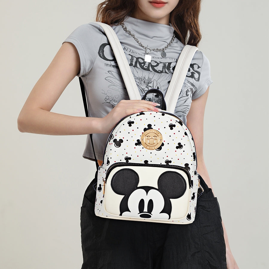 Mesuca Disney Backpack Mickey Black - Tas Ransel Mickey Black White Disney Wanita