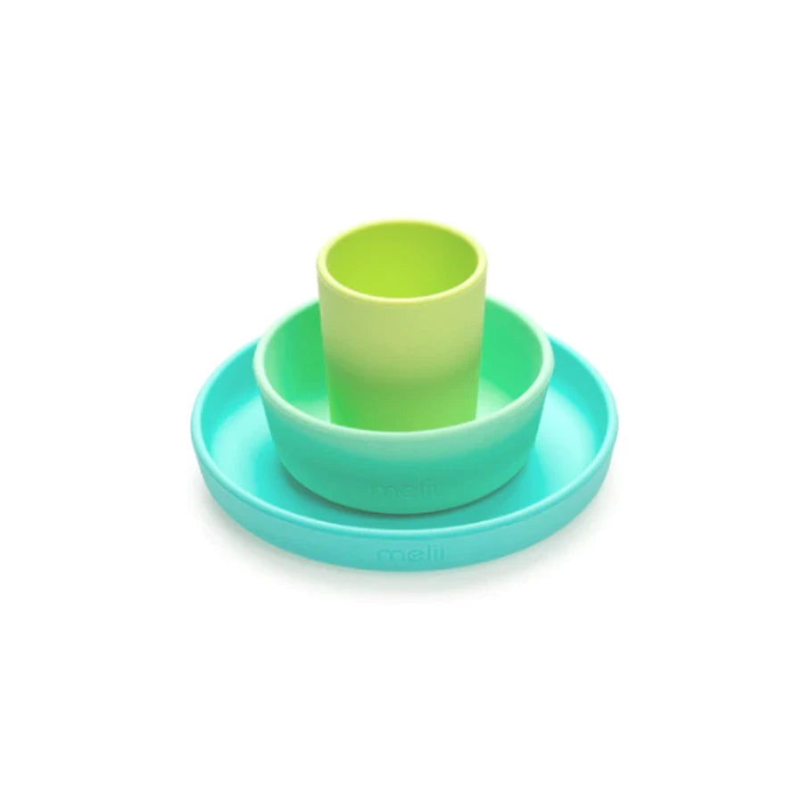 Melii Baby 3 Piece Silicone Meal Set - Mangkuk silikon set anak