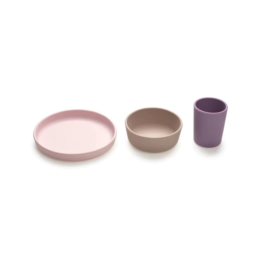 Melii Baby 3 Piece Silicone Meal Set - Mangkuk silikon set anak
