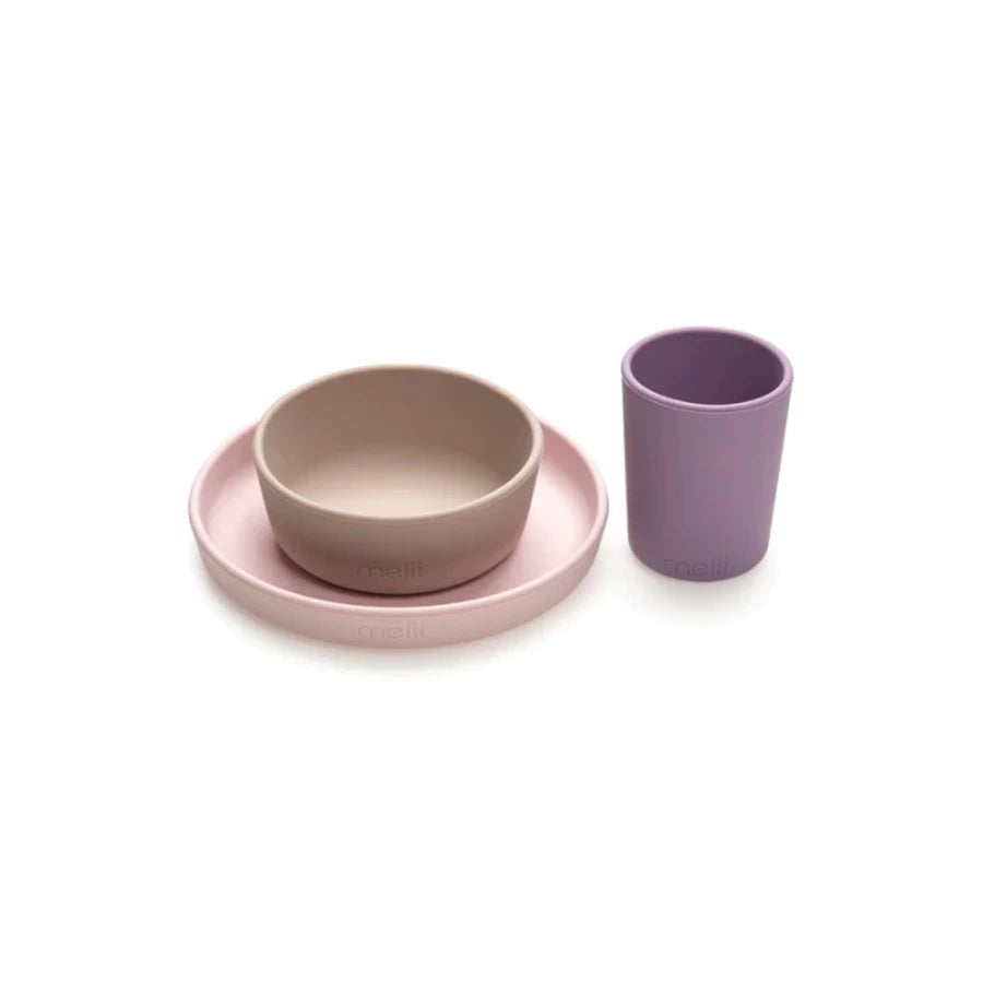 Melii Baby 3 Piece Silicone Meal Set - Mangkuk silikon set anak