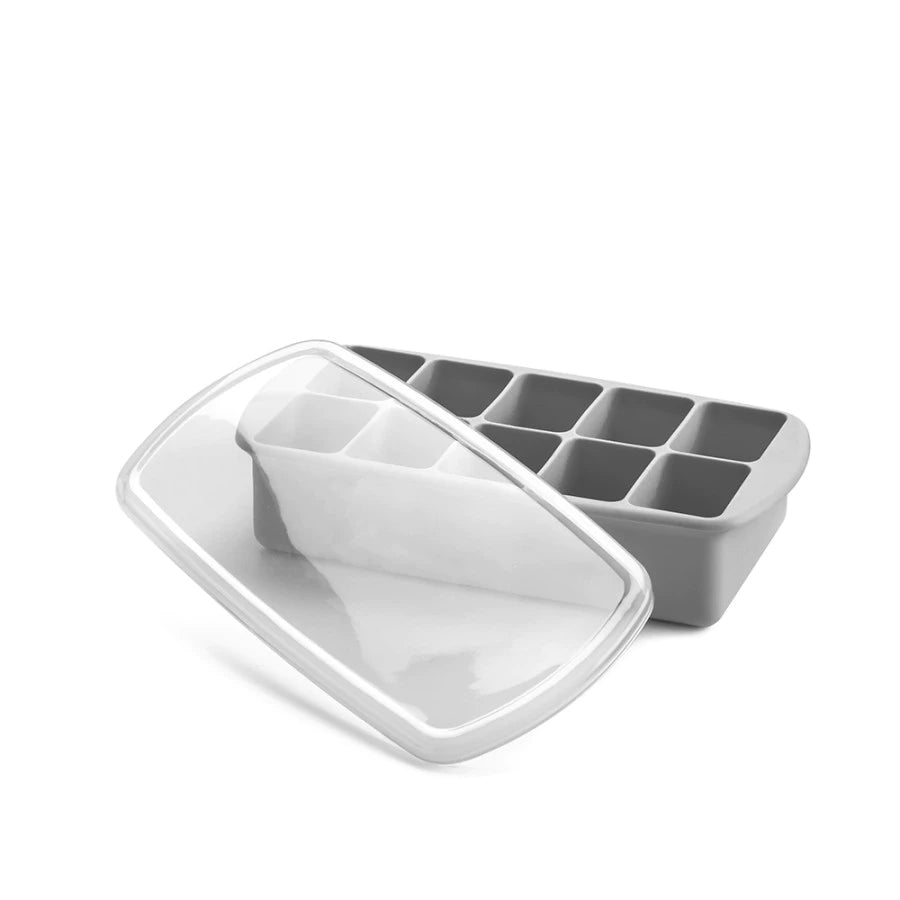 Melii Baby Silicone Baby Food Freezer Tray with Lid - Pink,Mint,Grey silikon tempat membuat es