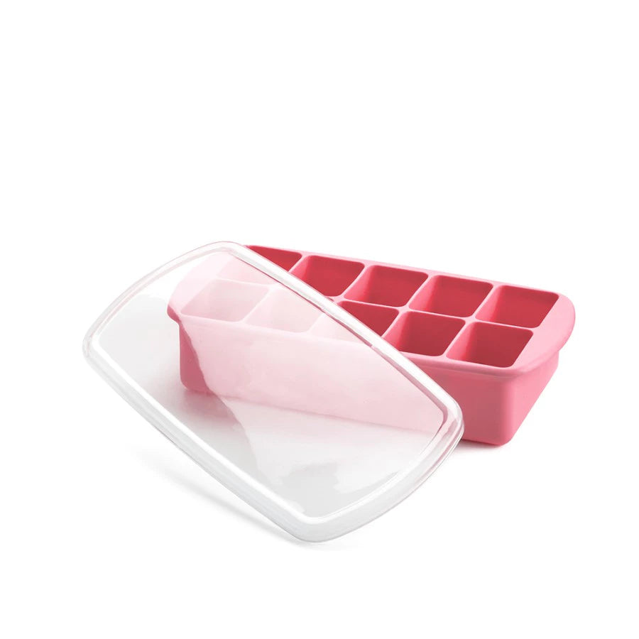 Melii Baby Silicone Baby Food Freezer Tray with Lid - Pink,Mint,Grey silikon tempat membuat es