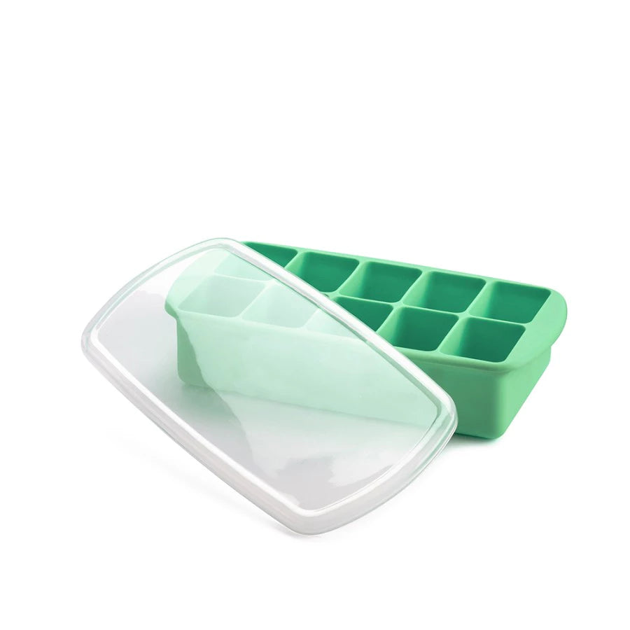 Melii Baby Silicone Baby Food Freezer Tray with Lid - Pink,Mint,Grey silikon tempat membuat es