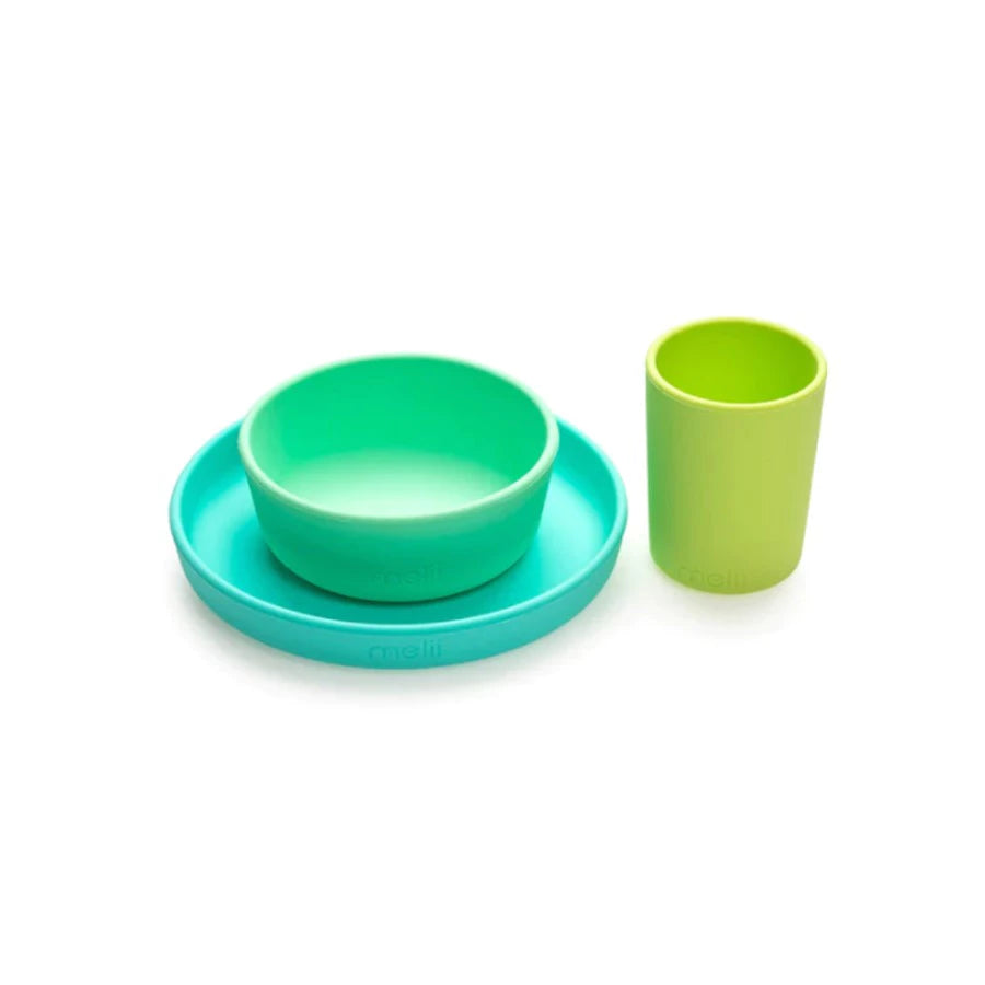 Melii Baby 3 Piece Silicone Meal Set - Mangkuk silikon set anak