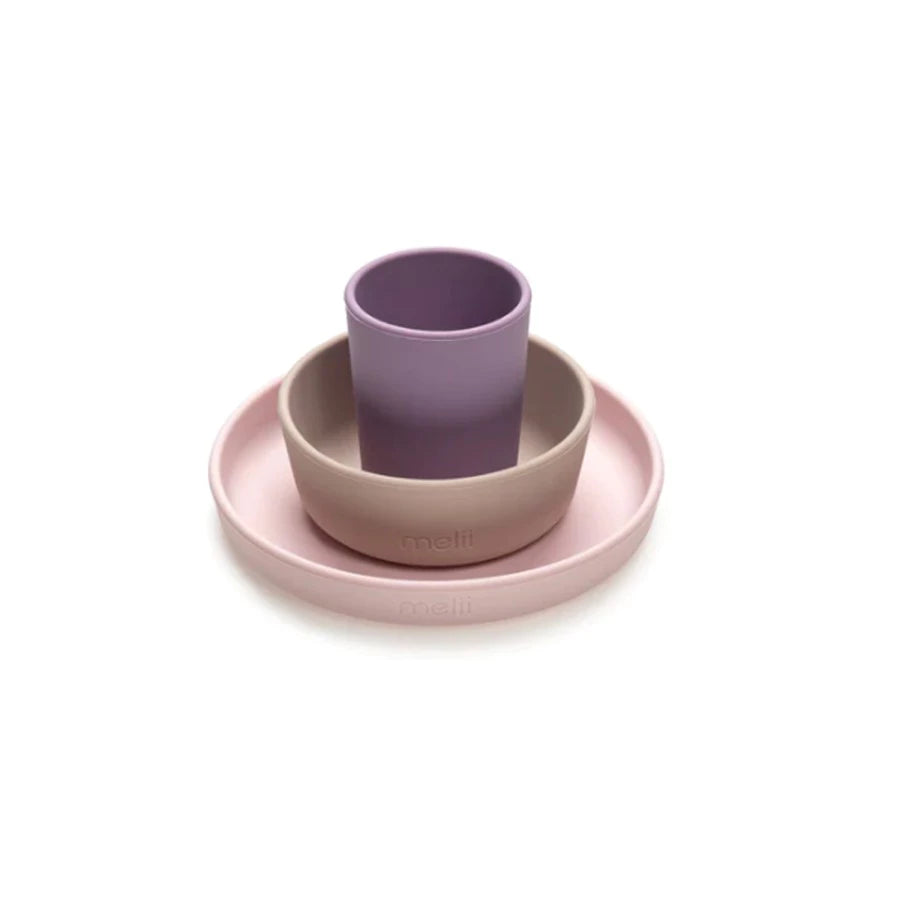 Melii Baby 3 Piece Silicone Meal Set - Mangkuk silikon set anak