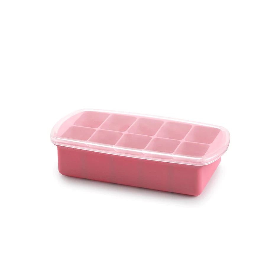 Melii Baby Silicone Baby Food Freezer Tray with Lid - Pink,Mint,Grey silikon tempat membuat es