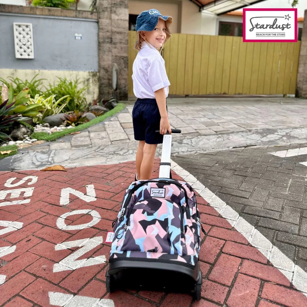 Stardust 2in1 Backpack and Trolley Water resistant - Tas Star dust Sekolah Anak Laki Laki dan Perempuan / Tas Troli Koper Anak Sekolah SD Premium Multifungsi Anak