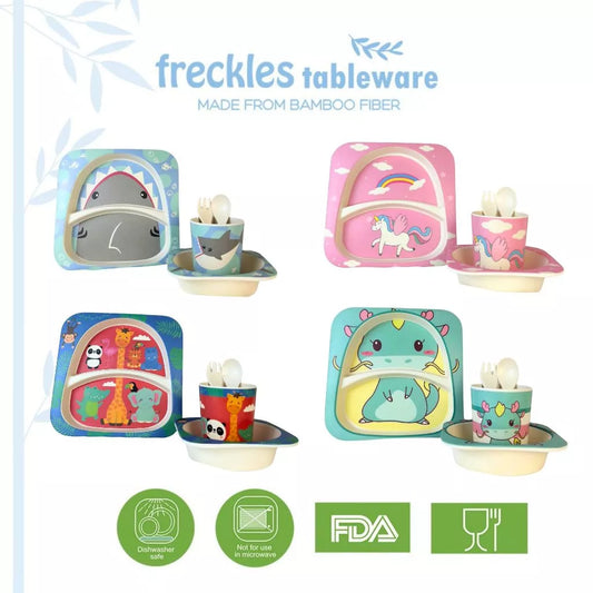Freckles Bamboo Tableware Feeding Set 5in1