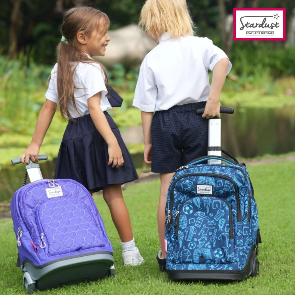 Stardust 2in1 Backpack and Trolley Water resistant - Tas Star dust Sekolah Anak Laki Laki dan Perempuan / Tas Troli Koper Anak Sekolah SD Premium Multifungsi Anak