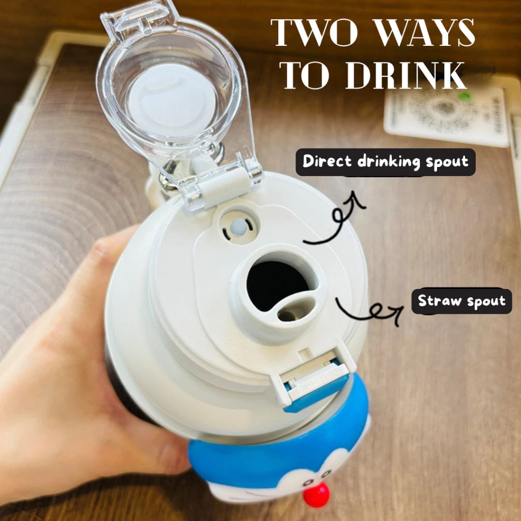 Doraemon Cute Fun Thermos Stainless Steel Bottle 760ml - Botol Minum Anak Doraemon Lucu DL10014