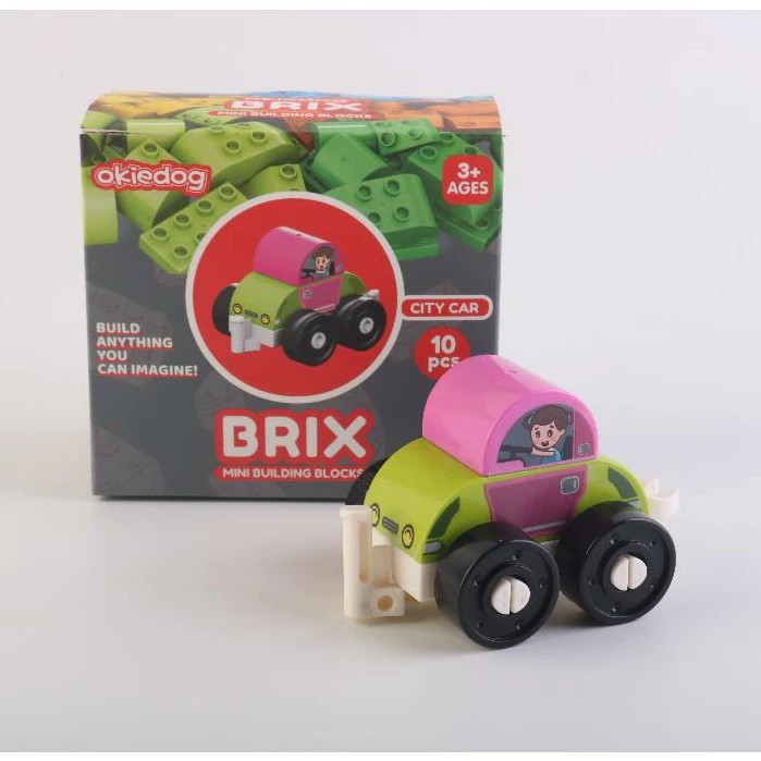 Okiedog Brix City Truck Iisi 10pcs - Mainan DIY Balok Susun Puzzle