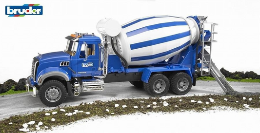Bruder 2814 MACK Granite Cement Mixer Truck - Mainan Miniatur Truk Molen