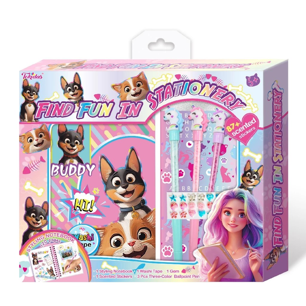 Tokidas Cute Notebook Journal Set (Big Size) - Buku Catatan Aesthetic Diary/Buku Tulis Sekolah Anak