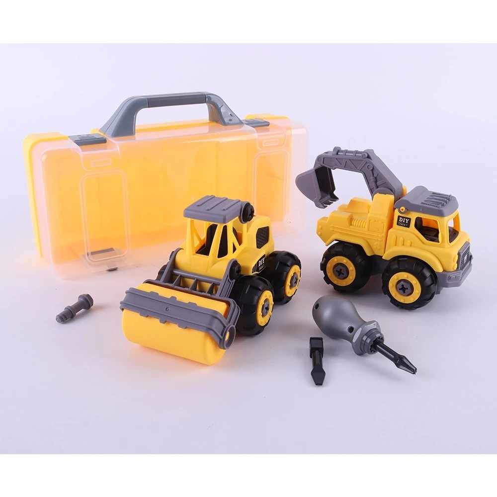 Okiedog DIY Truck Assembly Bulldozer with Koper - Mainan Bongkar Pasang Anak SNI