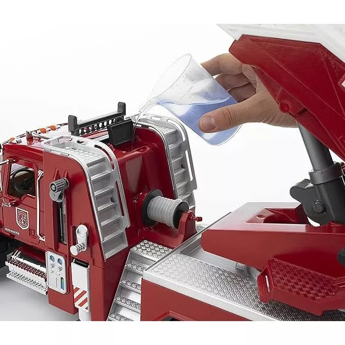 Bruder 2821 MACK Granite Fire Engine with Slewing Ladder and Water Pump - Mainan Miniatur Truk Pemadam Kebakaran