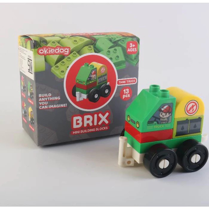 Okiedog Brix Racing Car 13pcs - Mainan DIY Balok Susun Puzzle - Mainan Bongkar Pasang Anak Murah
