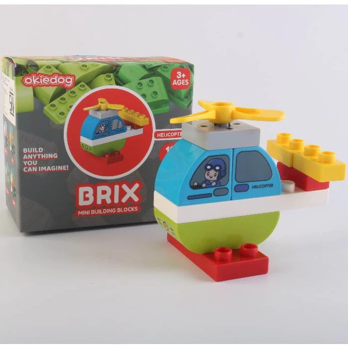 Okiedog Brix City Truck Iisi 10pcs - Mainan DIY Balok Susun Puzzle