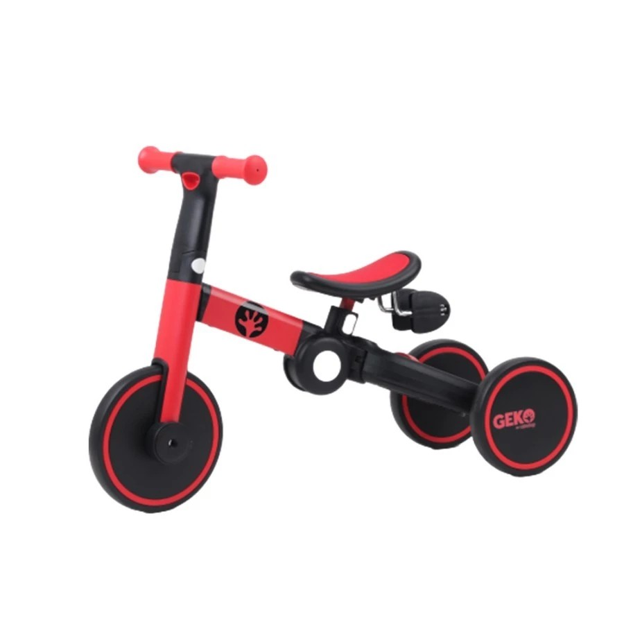 Geko 5in1 Compact Folding Trike Yellow With Stick