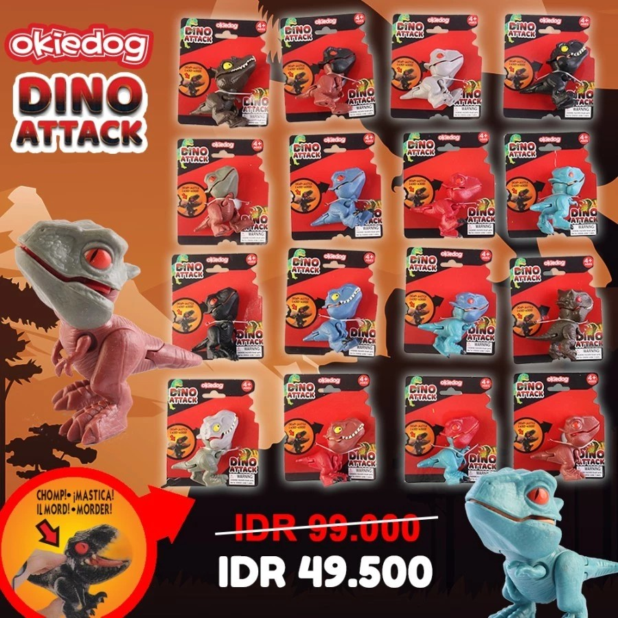 Okiedog Dino Attack Assortment Toys - Mainan Surprise Dinosaurus Anak