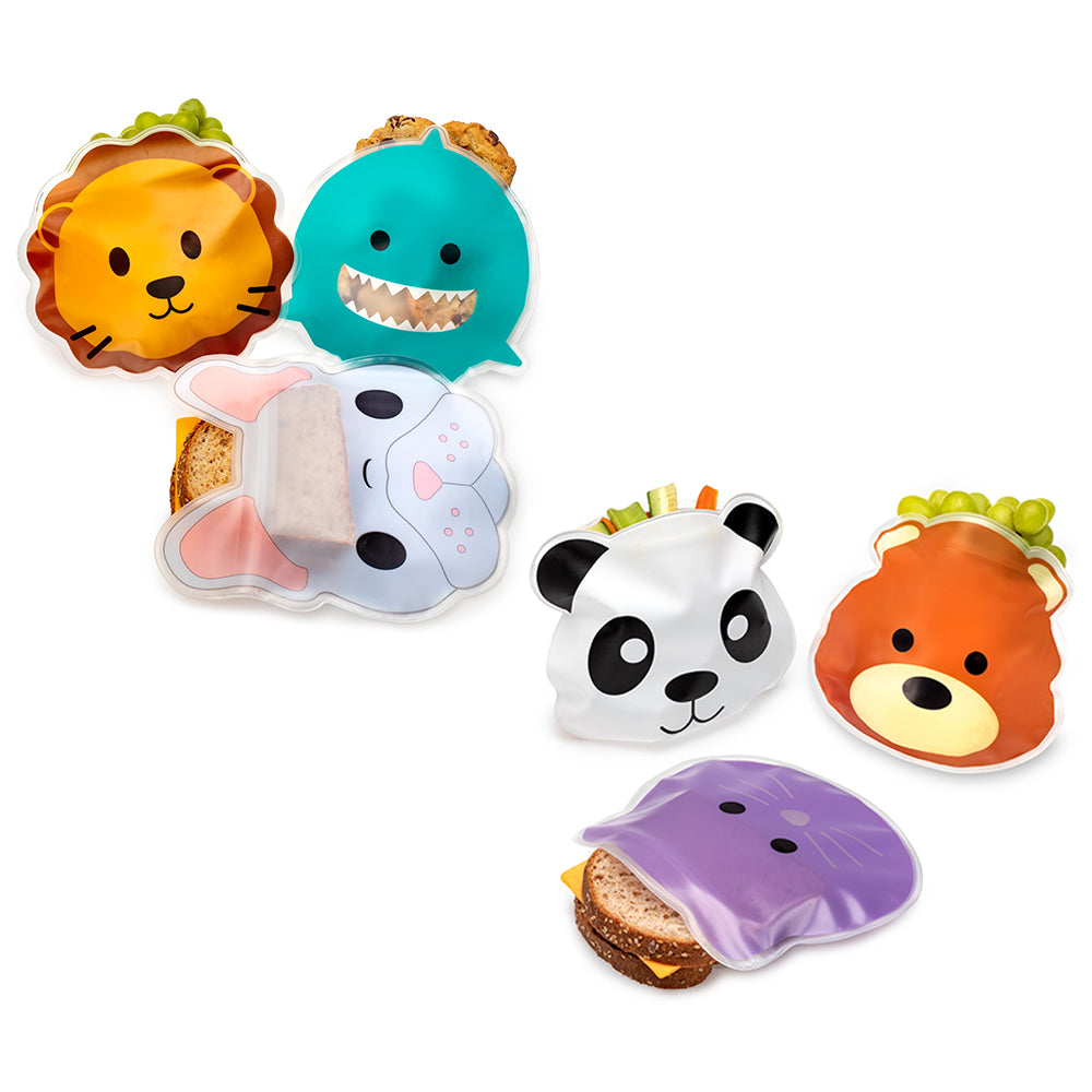 Melii Baby Reusable Snack Bags 6pcs - Kantong makanan klip / zipper / ziplock