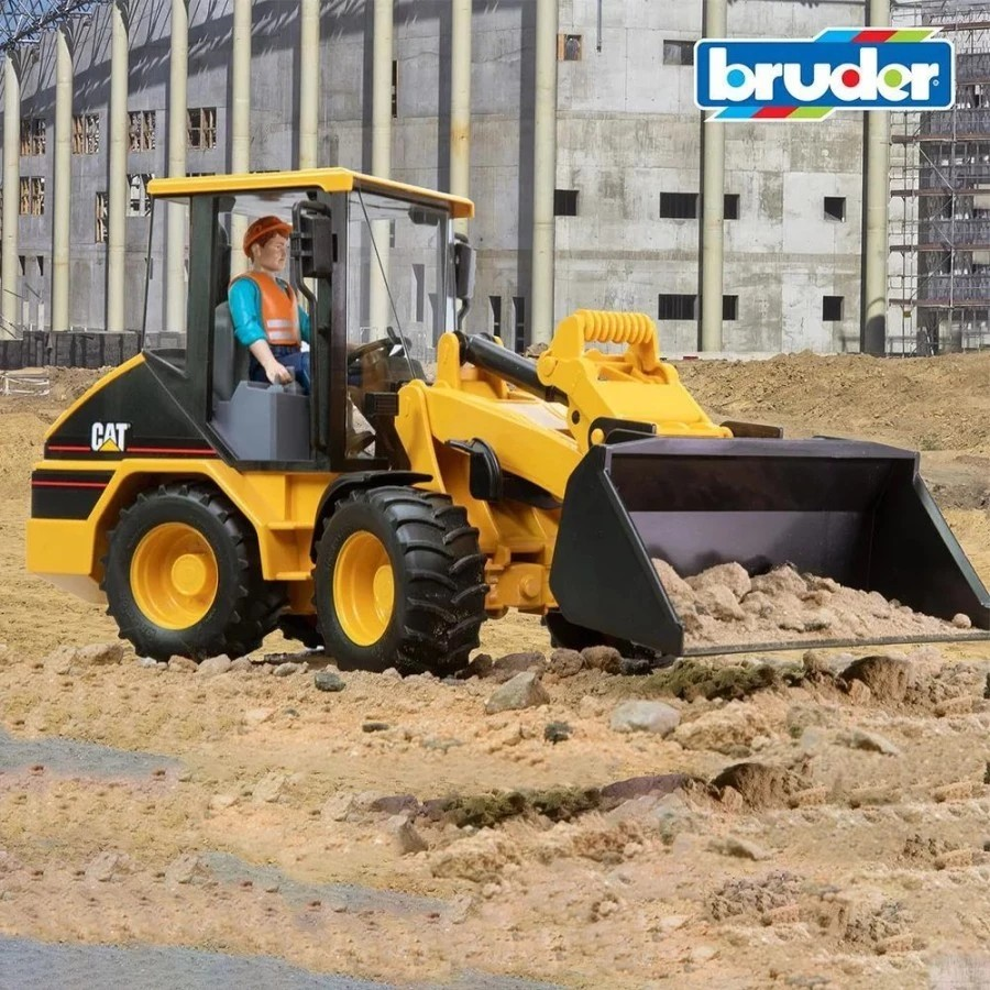 Bruder 2441 CAT Wheel Loader - Mainan Miniatur Truk Konstruksi Alat Berat