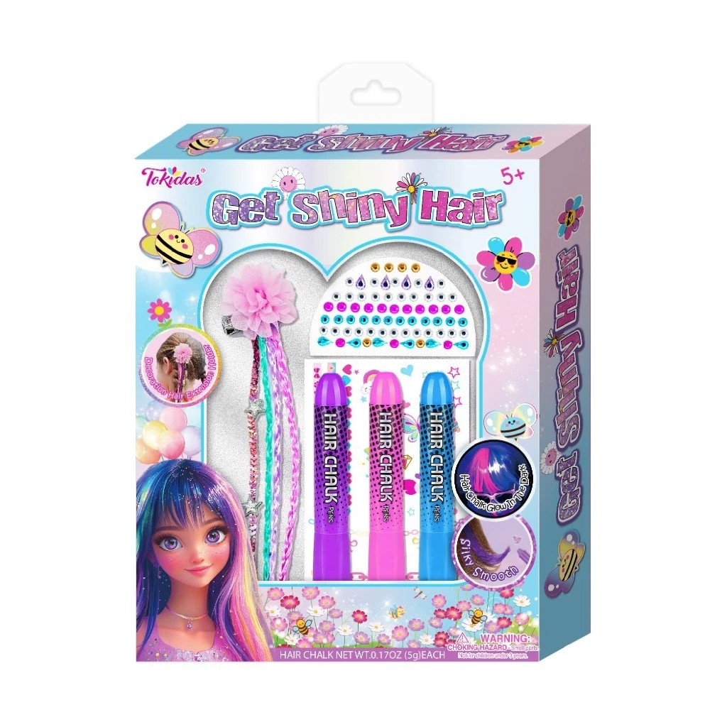 Tokidas Fashion Makeup Hair Collection - Mainan Makeup Rambut Wajah Untuk Anak Perempuan