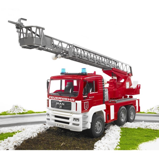 Bruder 2771 MAN TGA Fire Engine with Ladder Water Pump and L & S - Mainan Miniatur Truk Pemadam Kebakaran