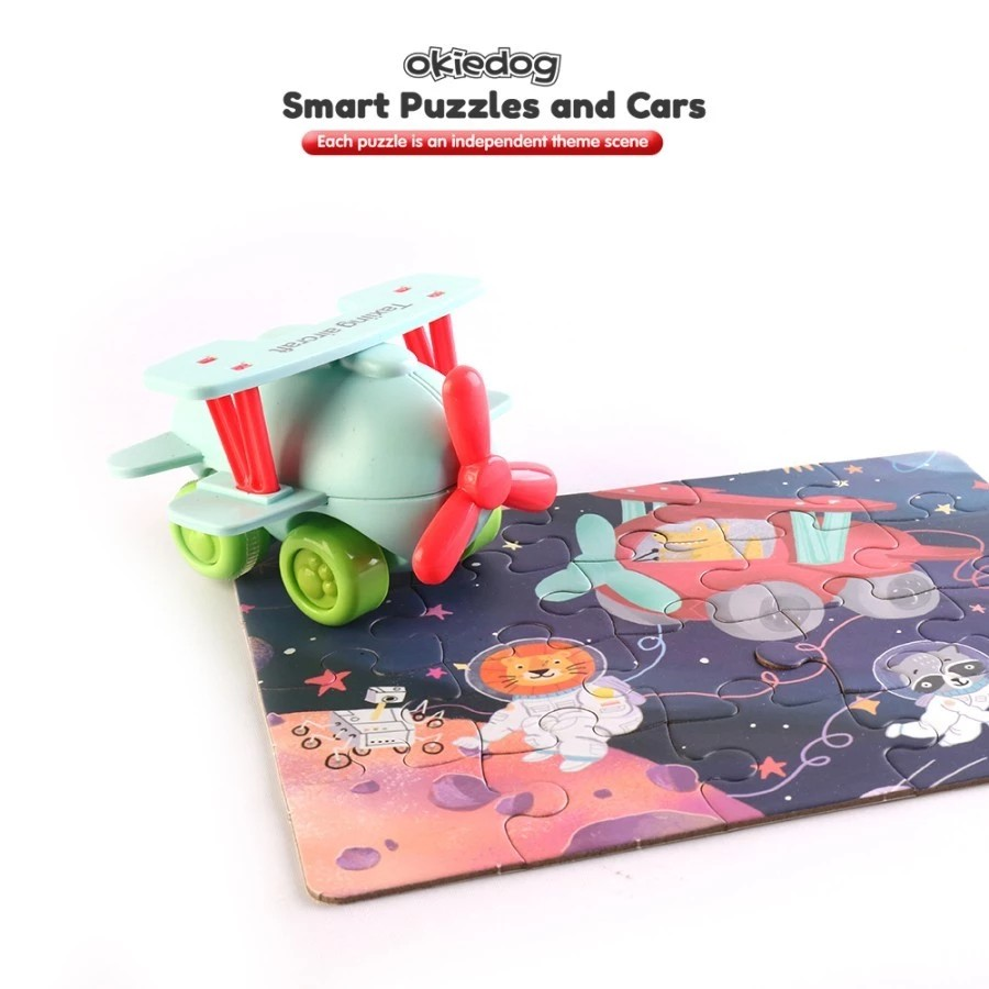 Okiedog Smart Puzzle & Cars - Mainan Bongkar Pasang Anak