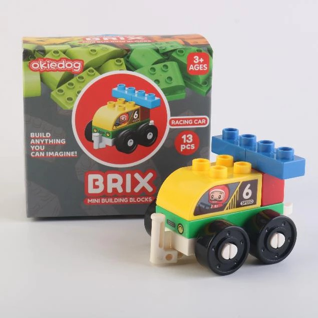 Okiedog Brix Racing Car 13pcs - Mainan DIY Balok Susun Puzzle - Mainan Bongkar Pasang Anak Murah