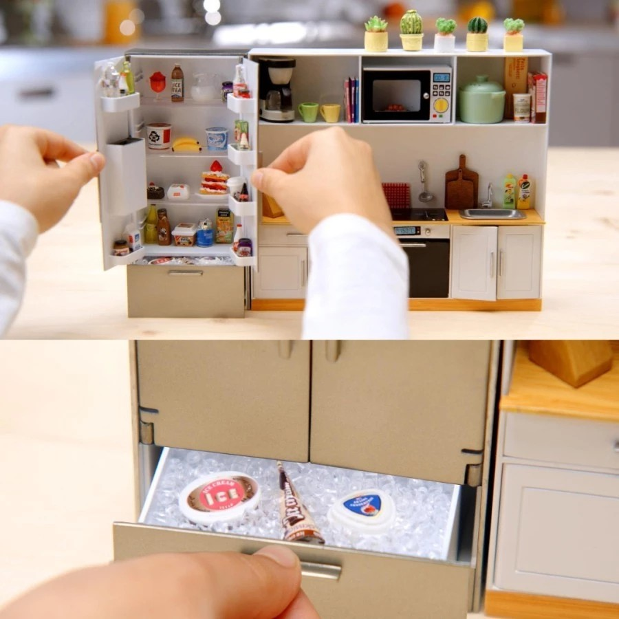 Mini World Collectable Kitchen Playset - Set Peralatan Dapur Mainan Edukasi Anak