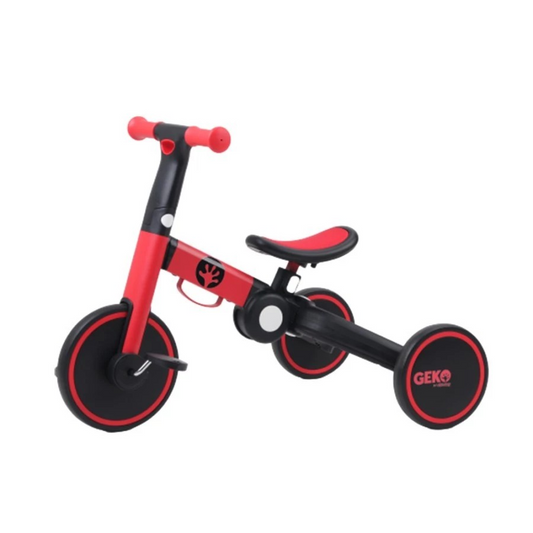 Geko 5in1 Compact Folding Trike Yellow With Stick