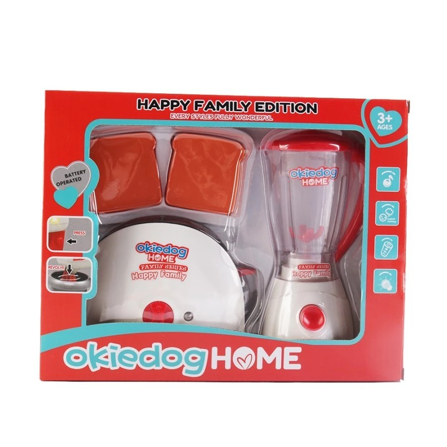 Okiedog Home Electronic Combo of Juicer and Toaster - Set Peralatan Dapur Anak