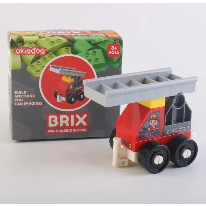 Okiedog Brix Racing Car 13pcs - Mainan DIY Balok Susun Puzzle - Mainan Bongkar Pasang Anak Murah