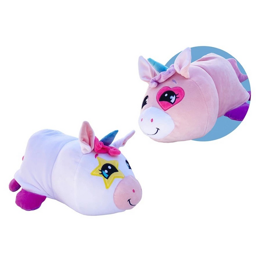 FlipaZoo 15in Mushmillows Lovey Unicorn/Aster Unicorn - Surprise Toys Boneka Karakter Anak