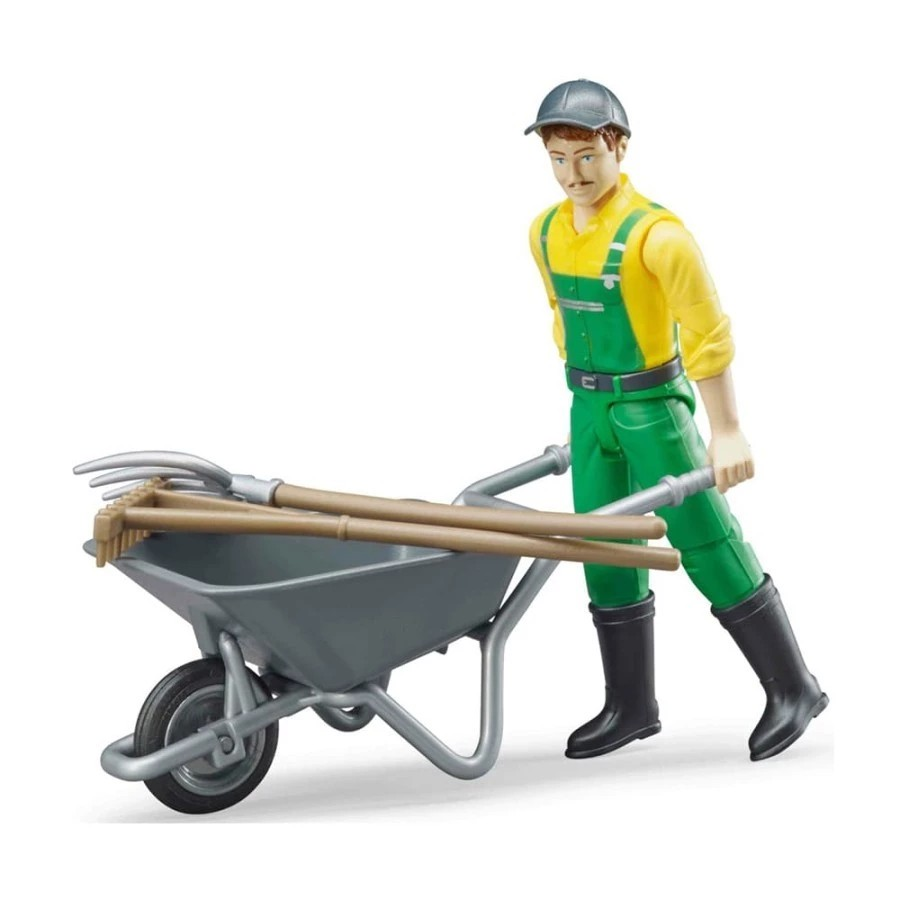 Bruder 62610 Figure Set Farmer with Accessories - Mainan Miniatur Figur Petani