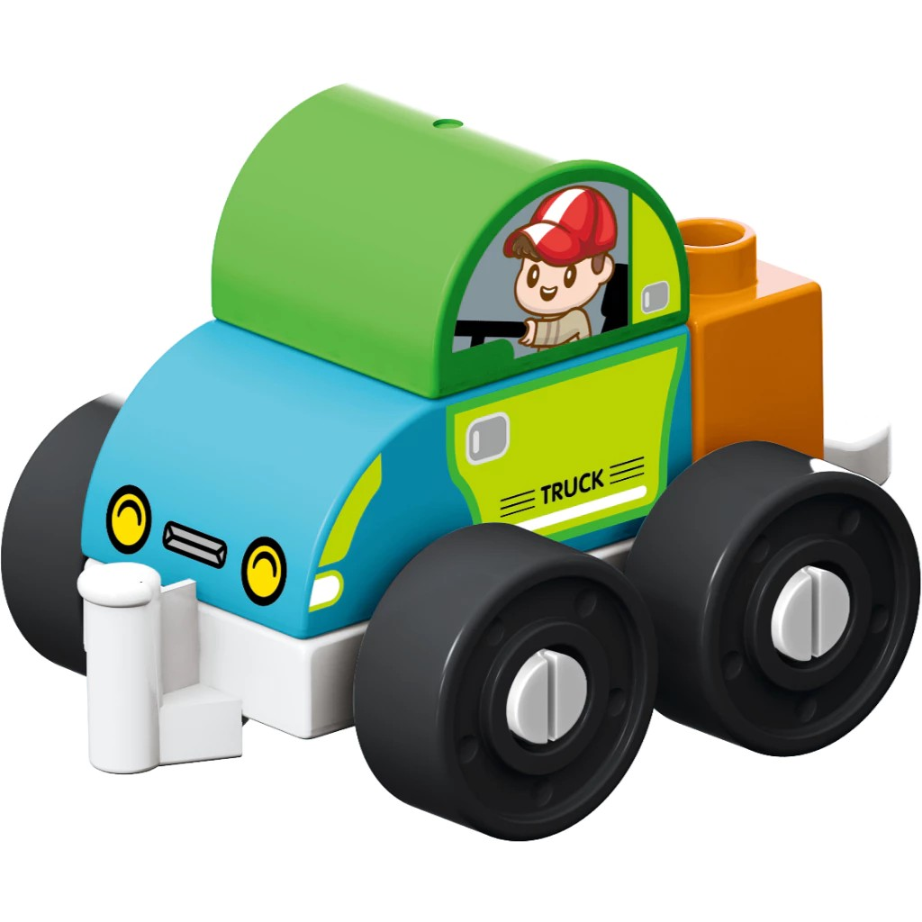 Okiedog Brix Road Rescue Truck Car 11pcs - Mainan DIY Balok Susun Puzzle
