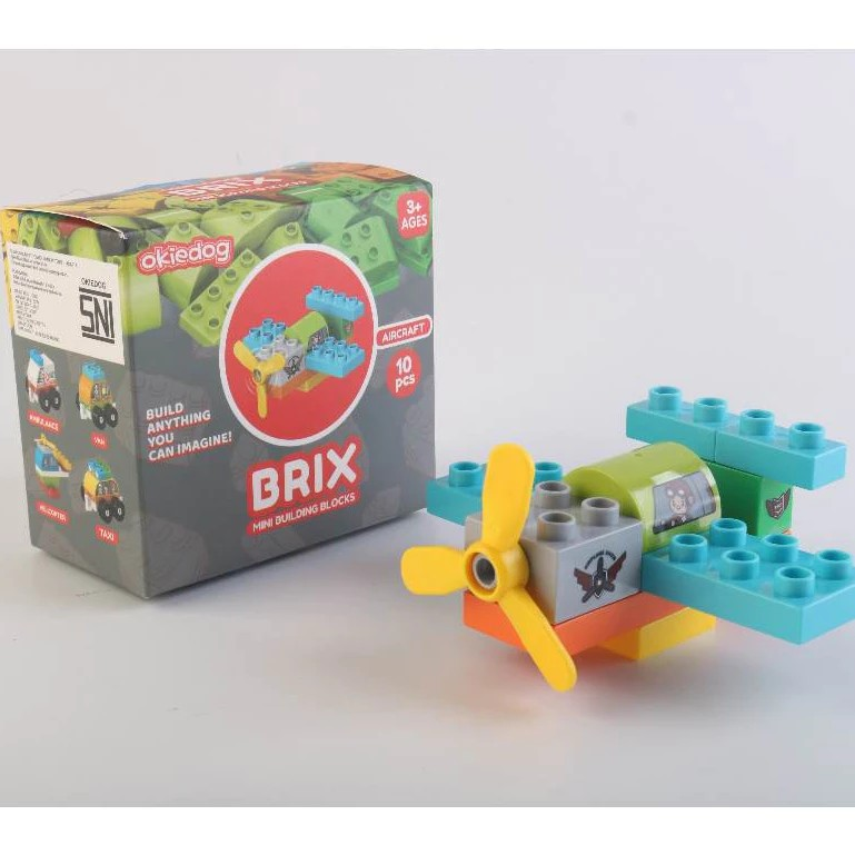 Okiedog Brix City Truck Iisi 10pcs - Mainan DIY Balok Susun Puzzle