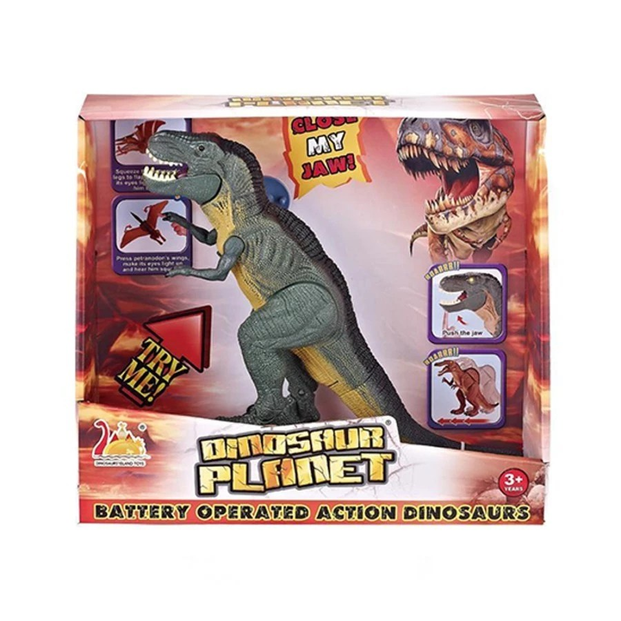 Dinosaur Planet Light & Sounds Walking 27cm - Mainan Dinosaurus dengan Efek Lampu & Suara